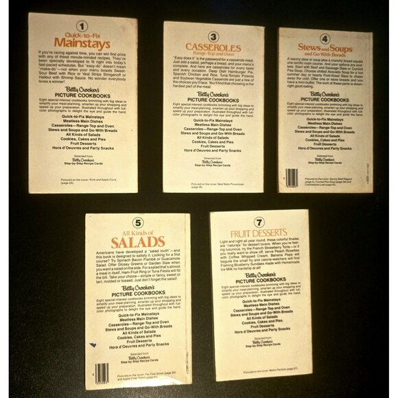 A Betty Crocker Picture Cookbook Lot of (5 Paperbacks) 1982 GOLDEN PRESS - Picture 3 of 5